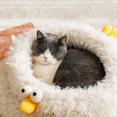 Adorable Plush Chick Cat Bed | Higooga